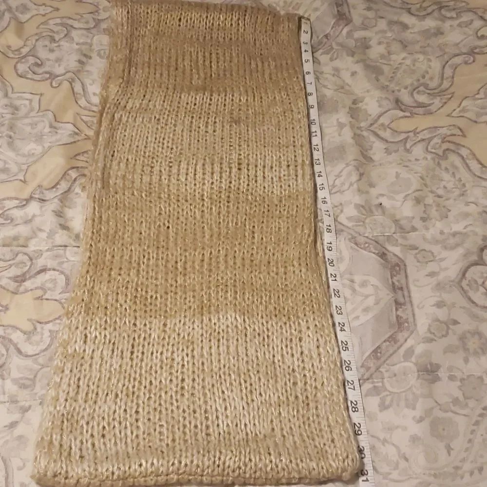 GOLD & Tan Infinity Scarf - Picture 3 of 3